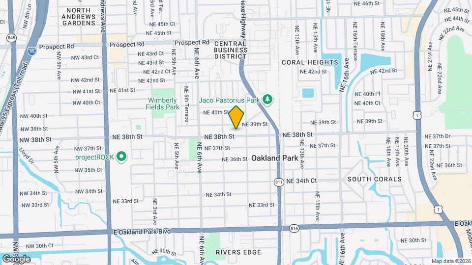 901 NE 38th St Map and Location Details