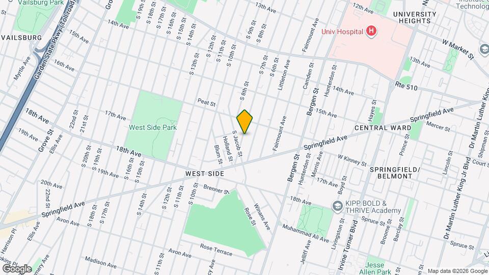 422 S 7th St, Unit 2nd Floor Map and Location Details