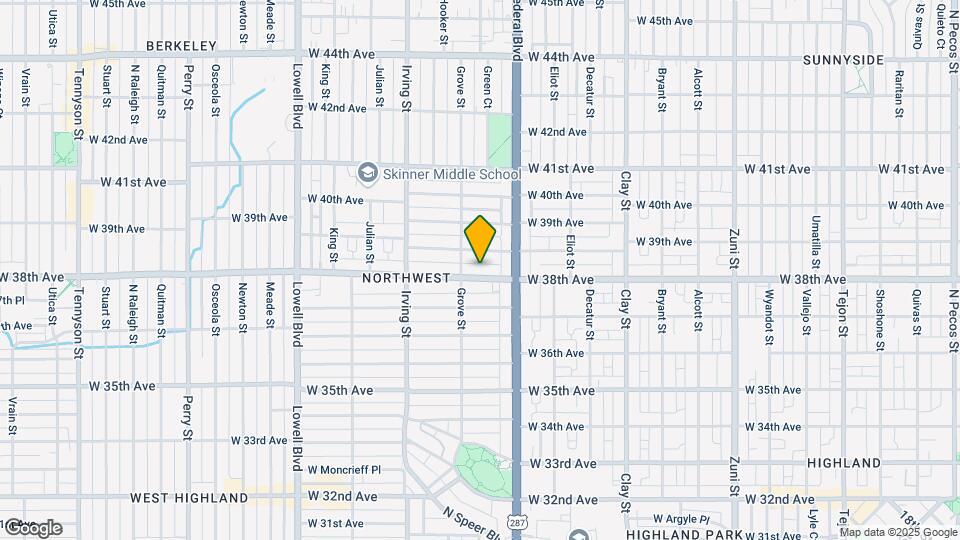 3057 W 38th Ave Map and Location Details