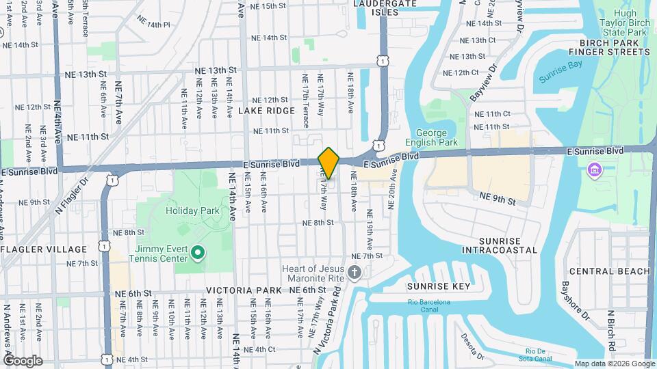 912 NE 17th Way Map and Location Details