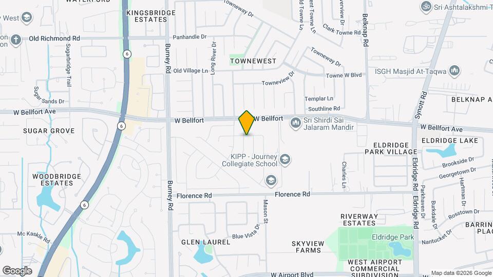 10703 Highland Woods Dr Map and Location Details