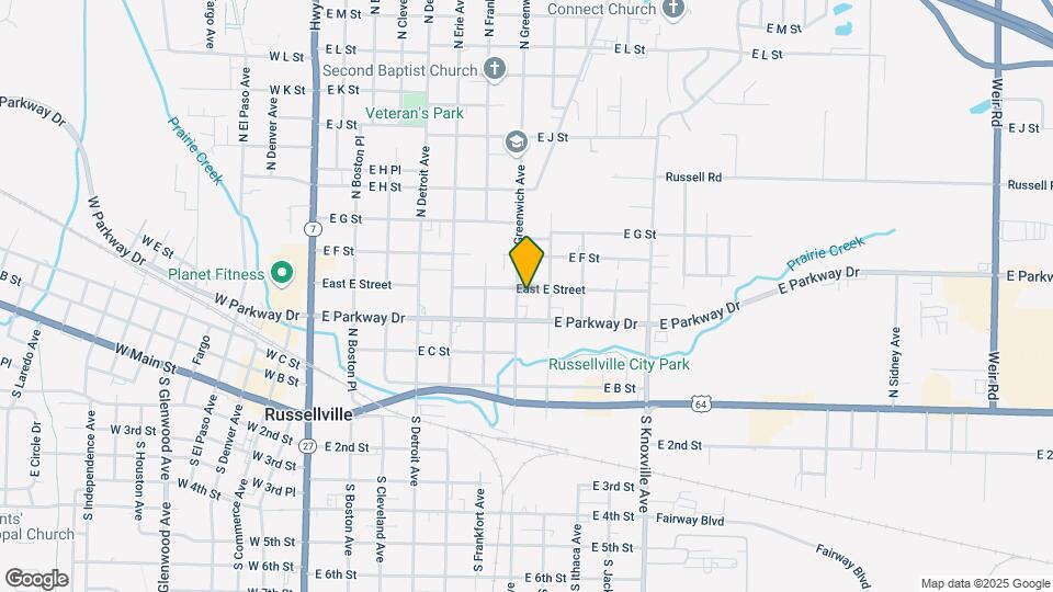 702 East E Street Map and Location Details