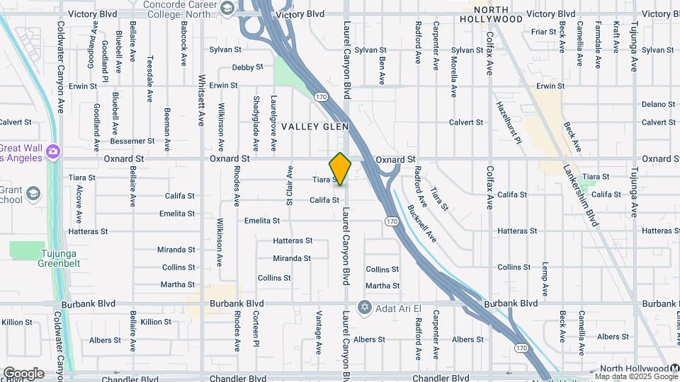 5917 Laurel Canyon Blvd Mapa y Detalles de la Ubicación