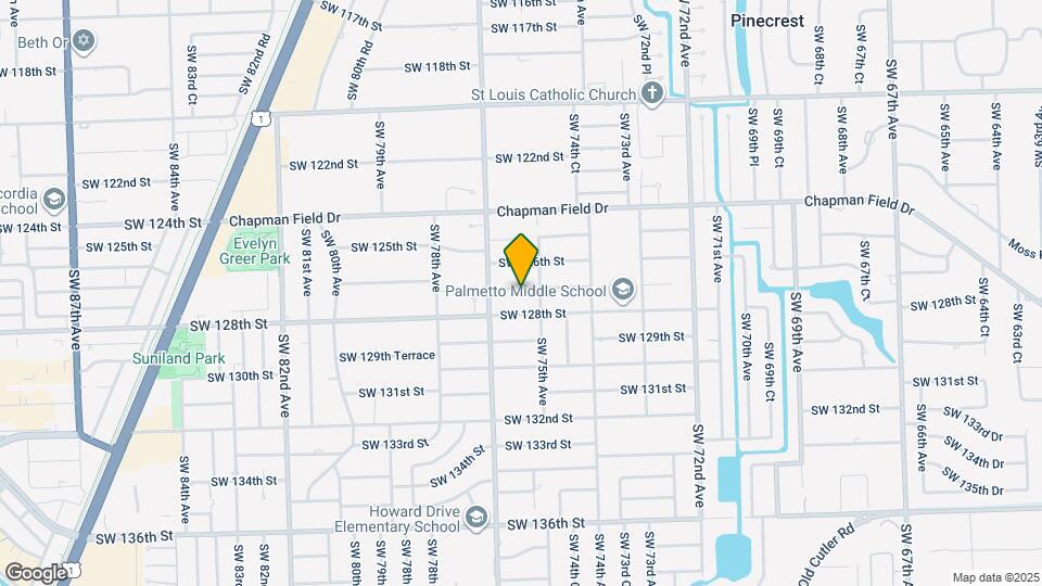 7550 SW 127th St Map and Location Details
