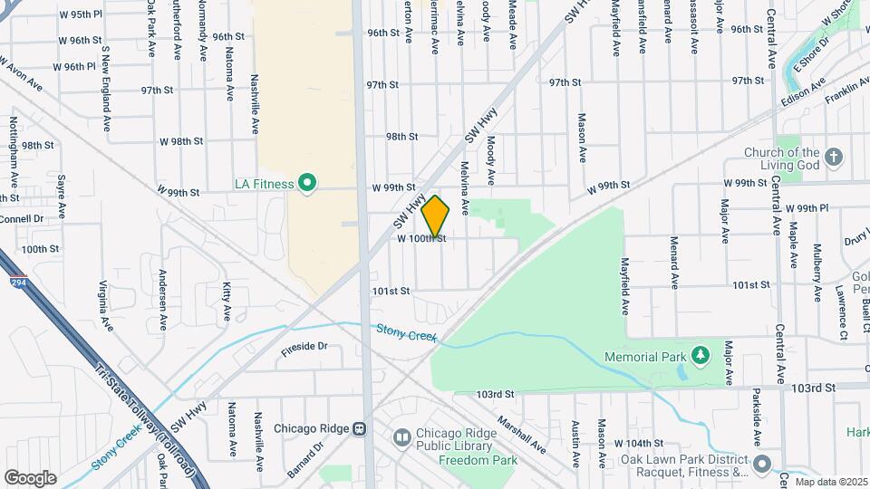 10002 Merrimac Ave Map and Location Details