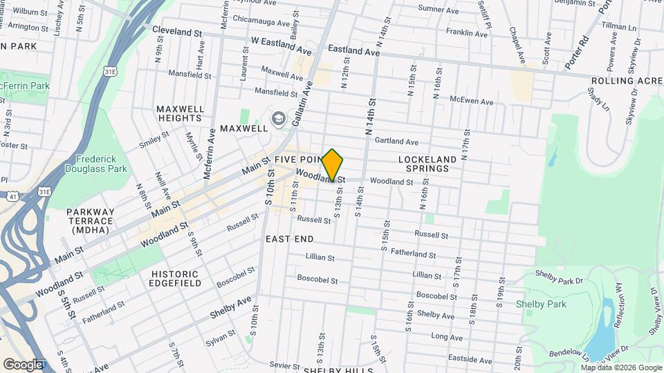 1208 Woodland St Map and Location Details