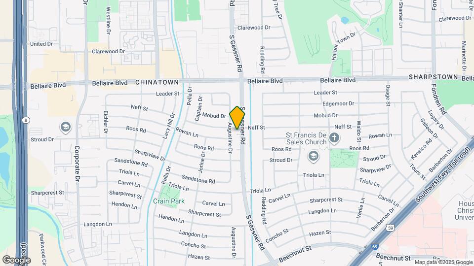 7206 S Gessner Rd Map and Location Details