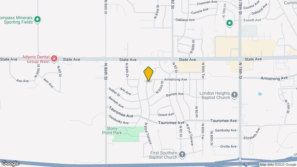 831 N 83rd Terrace Map and Location Details