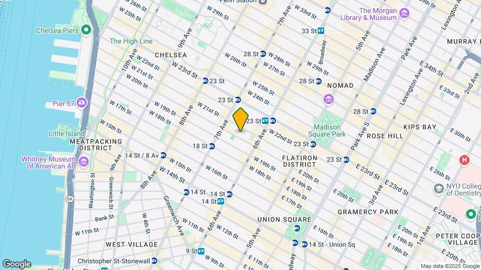129 W 20th St Map and Location Details