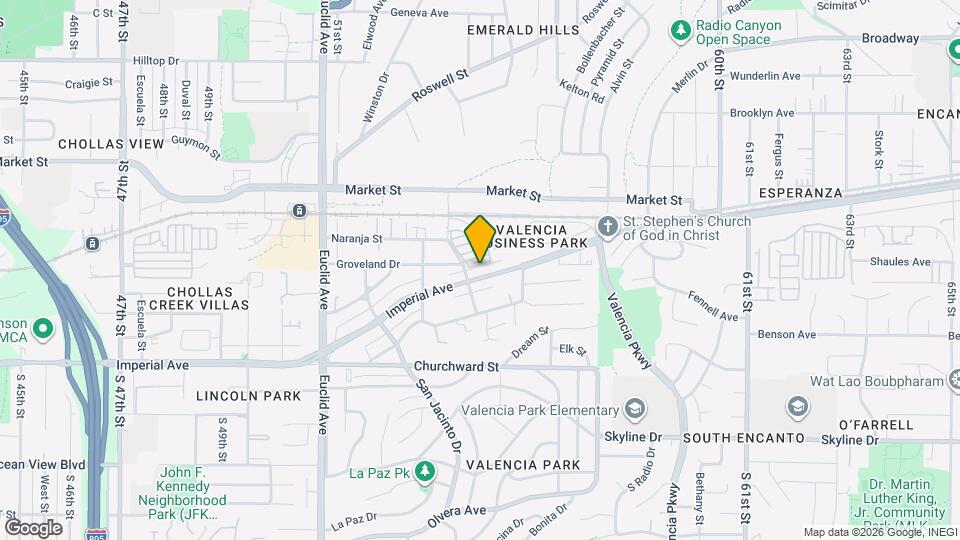 5424 Imperial Ave Map and Location Details
