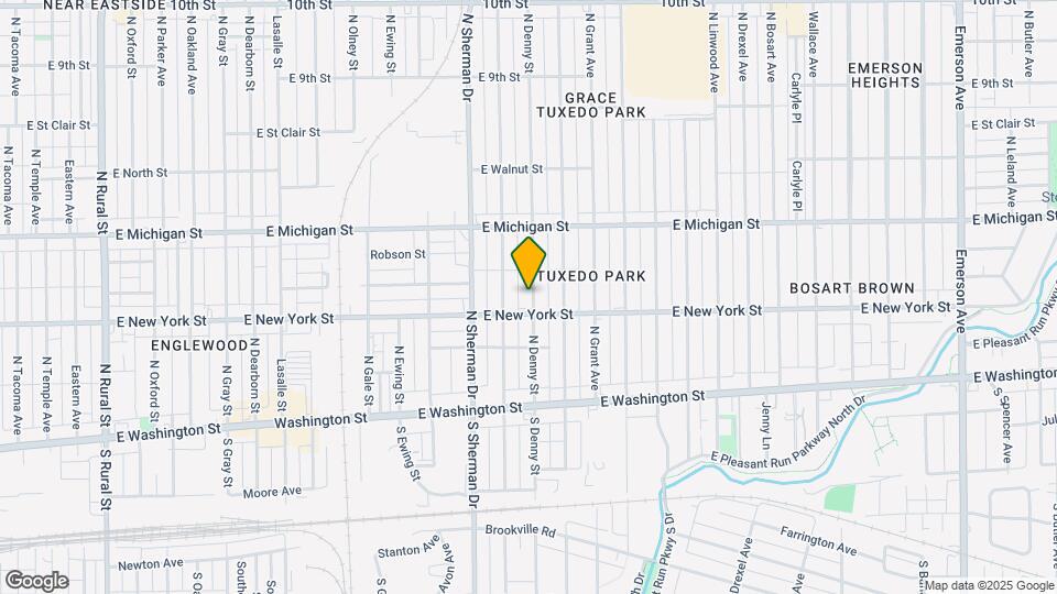 316 N Denny St Map and Location Details