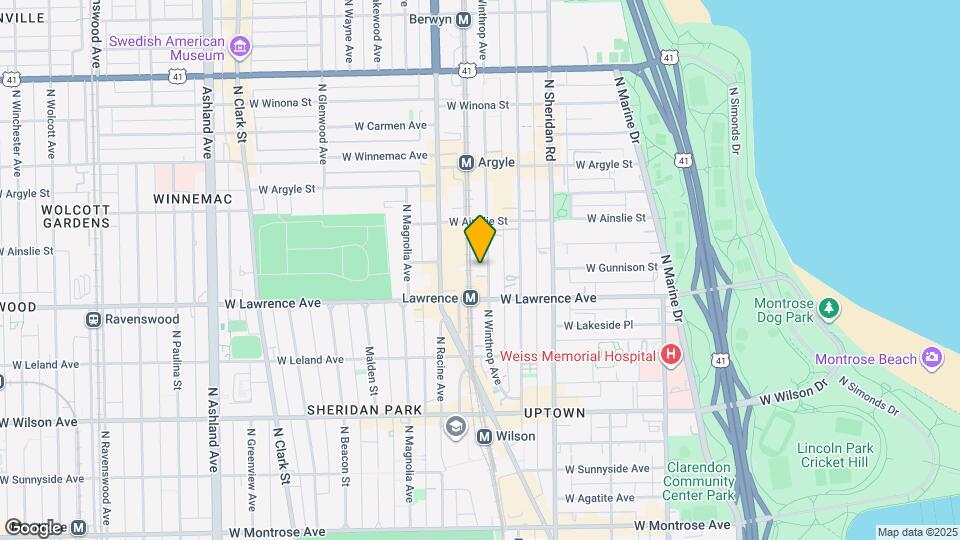 4832 N Winthrop Ave, Unit 2R Map and Location Details