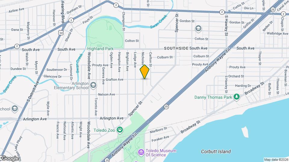 705 Nicholas St Map and Location Details