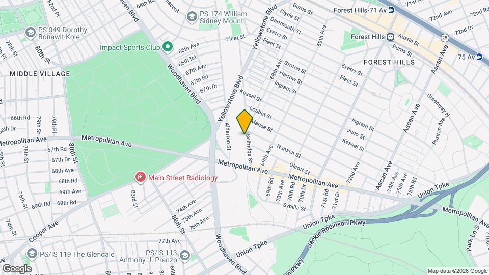 68-20 Selfridge St Map and Location Details