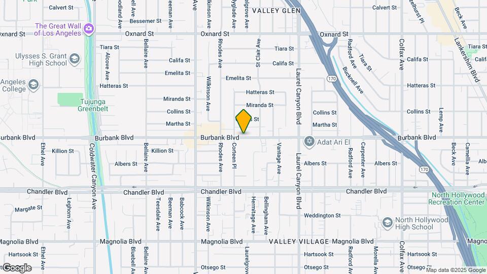 12311 Burbank Blvd Map and Location Details