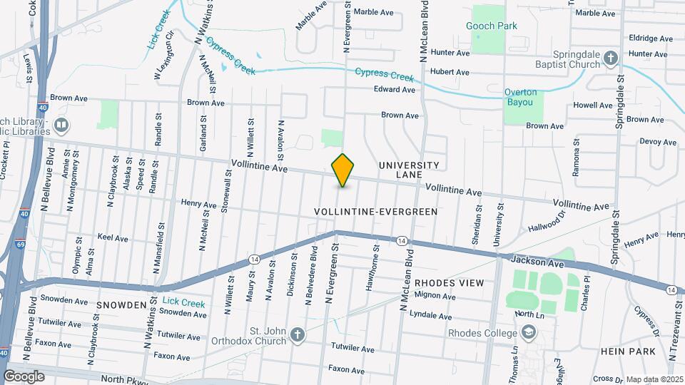 910 N Evergreen St Mapa y Detalles de la Ubicación