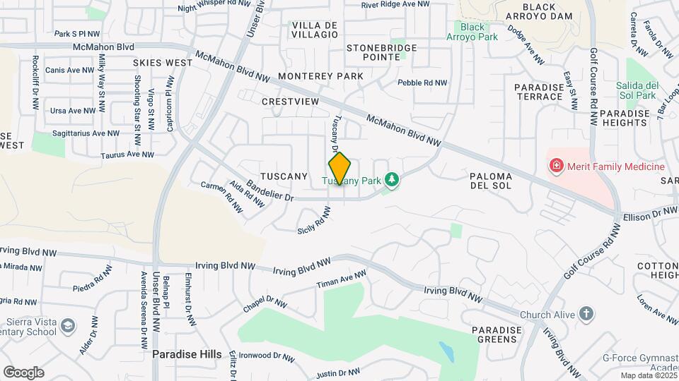 10509 Tuscany Dr NW Map and Location Details