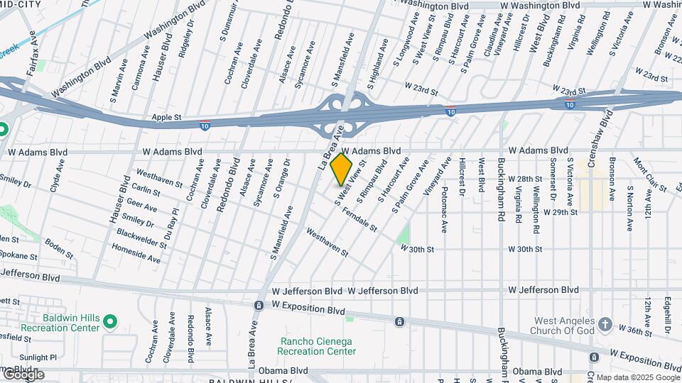 Well-Located Jeff Park/West Adams Triplex Map and Location Details