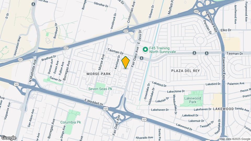 1101 N Fair Oaks Ave Map and Location Details