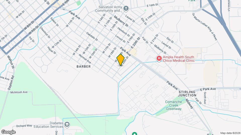 205 W 20th St Map and Location Details