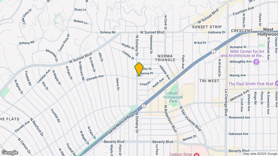 804 N Doheny Dr Map and Location Details