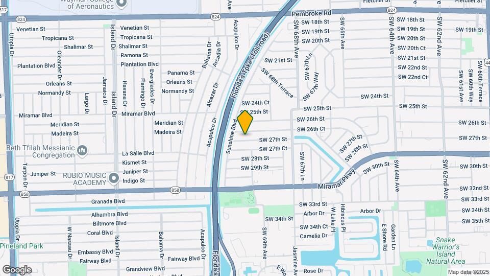 7031 SW 27th St Map and Location Details