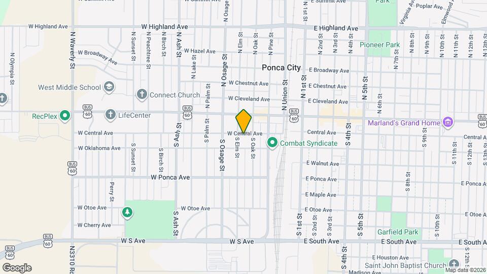 205 1/2 S Elm St Map and Location Details