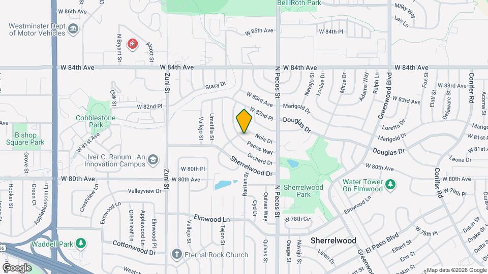 1861 Pecos Way Map and Location Details