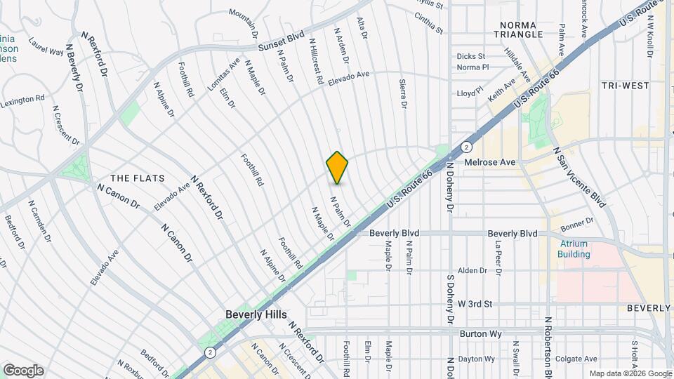 520 N Palm Dr Map and Location Details