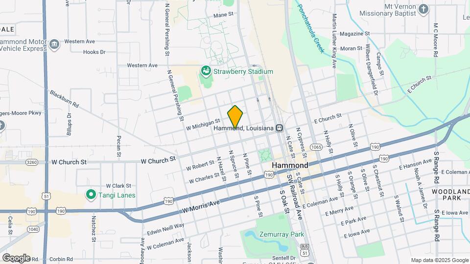 411 N Pine St Map and Location Details