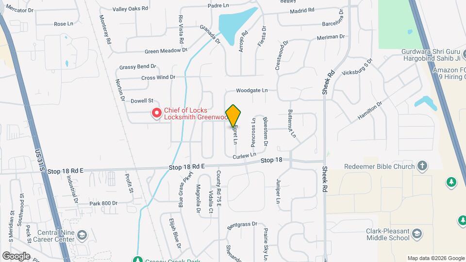 1412 Egret Ln Map and Location Details