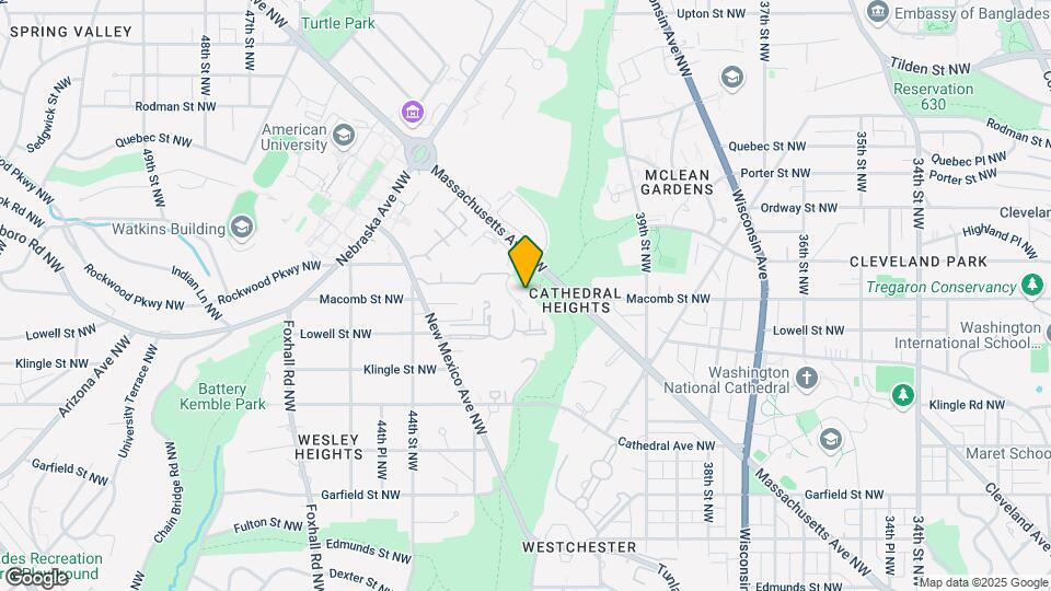 4100 Massachusetts Ave NW Mapa y Detalles de la Ubicación