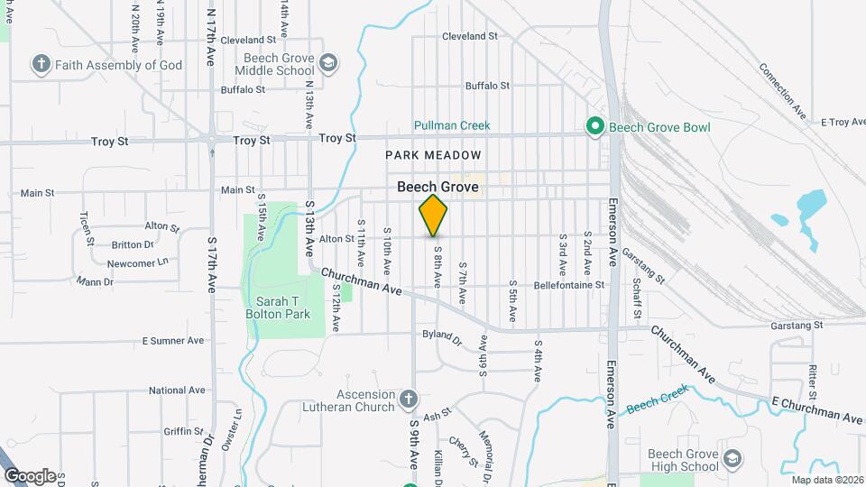 108 S 8th Ave Map and Location Details