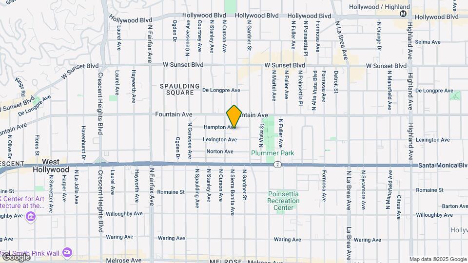 7540 Hampton Ave Map and Location Details