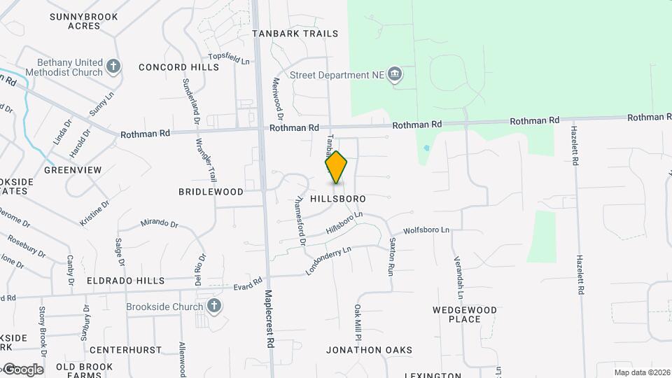 7104 Tanbark Ln Map and Location Details