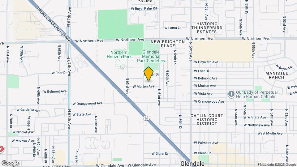 6134 W Morten Ave Mapa y Detalles de la Ubicación