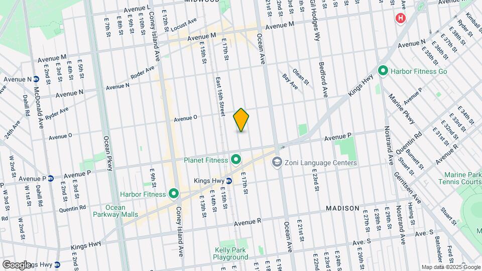 1577 E 17th St Map and Location Details
