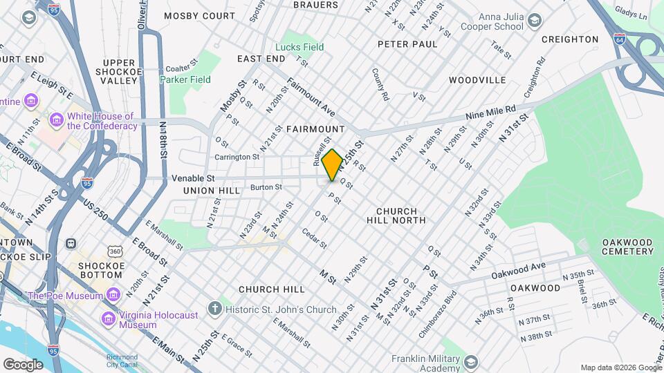 1009 N 25th St Map and Location Details