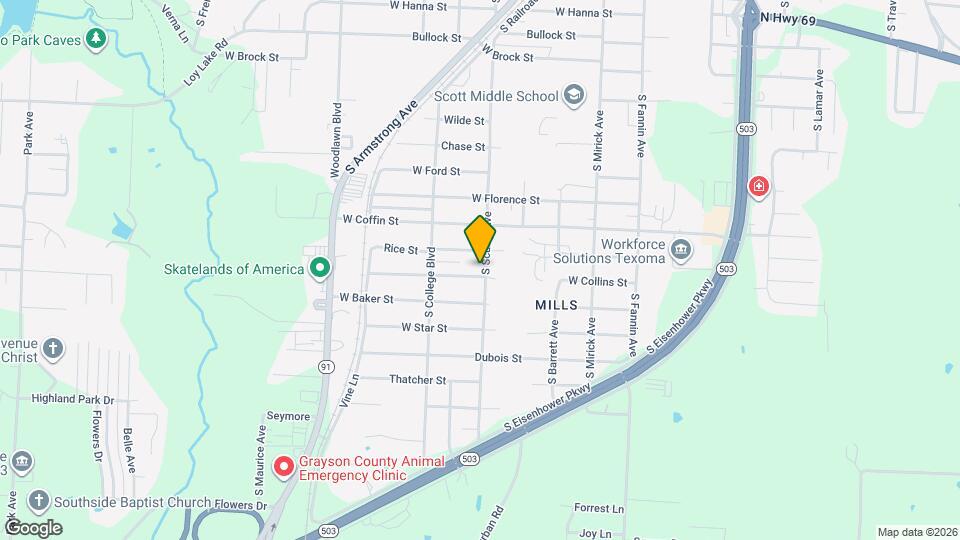 901 W Collins St Map and Location Details