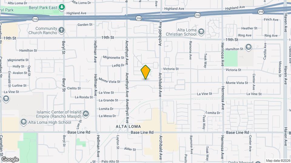 9619 Monte Vista St Map and Location Details