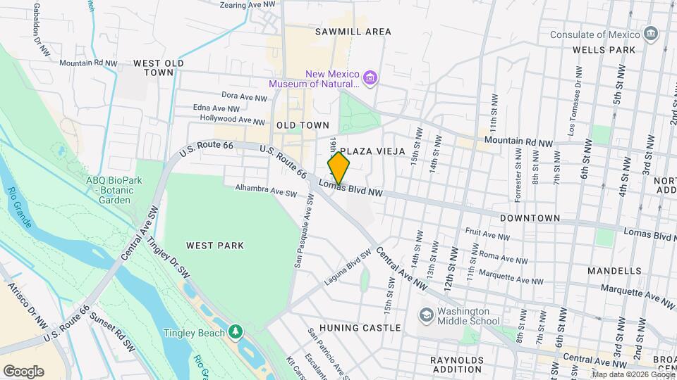 1820 Lomas Blvd NW Map and Location Details