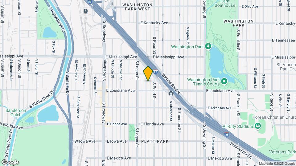 1248 S Pennsylvania St Map and Location Details