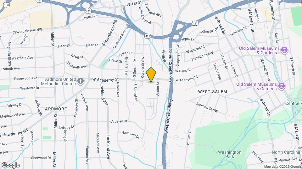 1400 W Academy St Map and Location Details