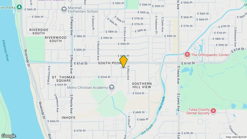 6119 S Troost Ave Map and Location Details