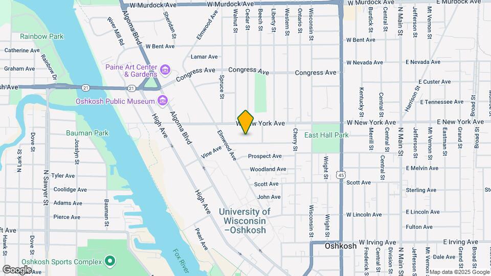 836 Vine Ave Map and Location Details
