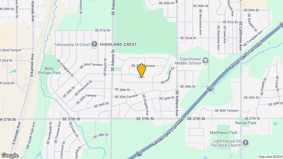 934 SE Pinecrest Dr Mapa y Detalles de la Ubicación