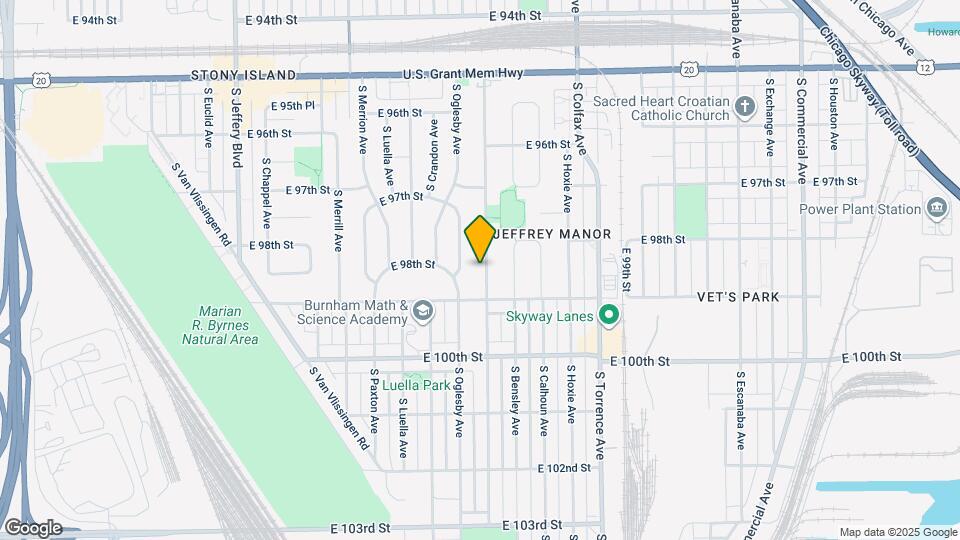 9828 S Yates Blvd Map and Location Details