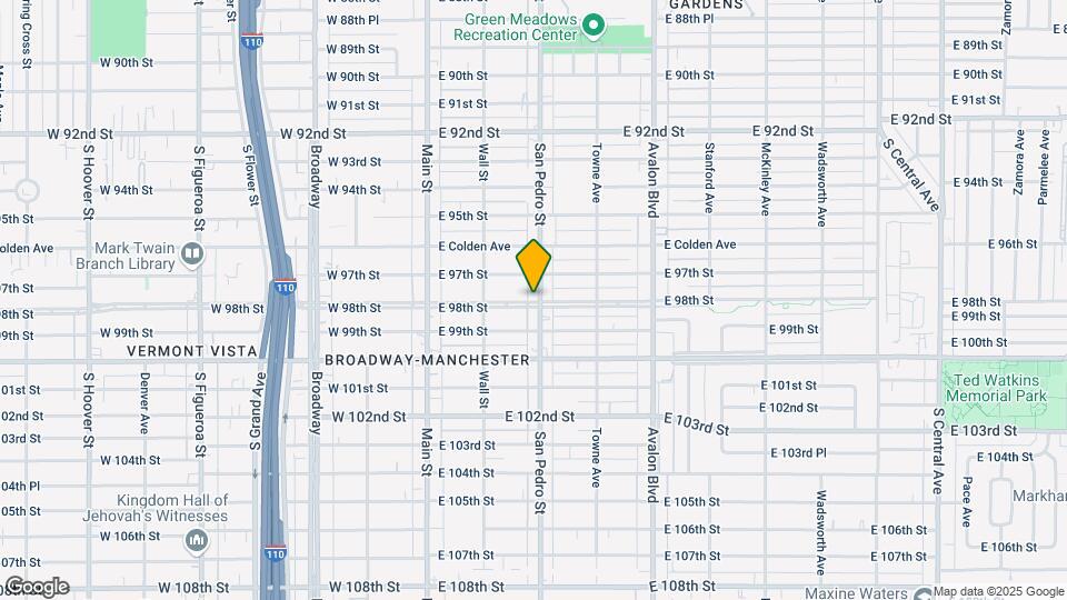 9721 S San Pedro St Map and Location Details
