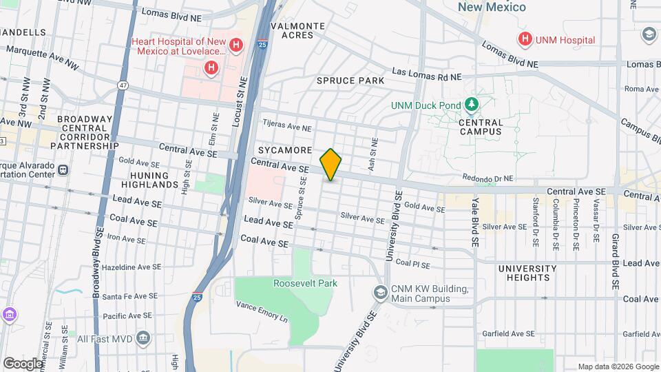 1415 Gold Ave SE Mapa y Detalles de la Ubicación