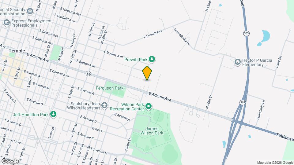 1817 E Barton Ave Map and Location Details